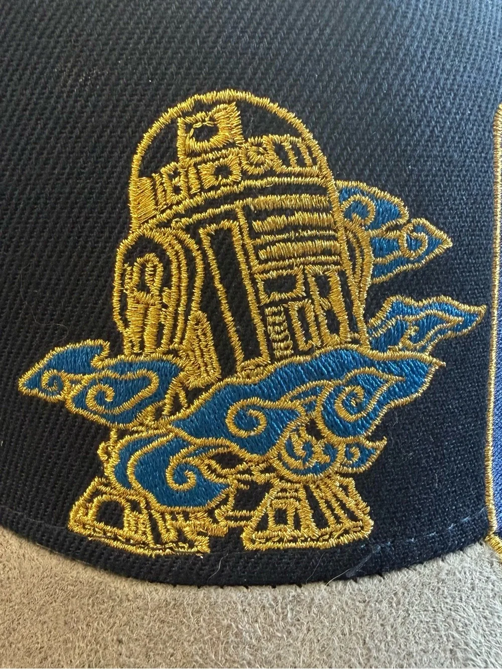 R2-D2 Embroidered Snapback Hat Navy Gray Japanese Star Wars Baseball Cap